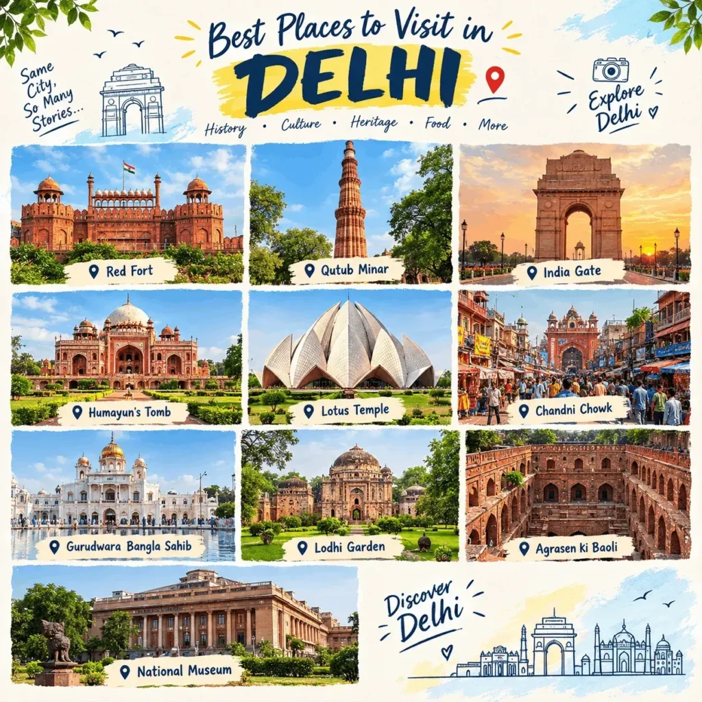 Best places to visit in Delhi
